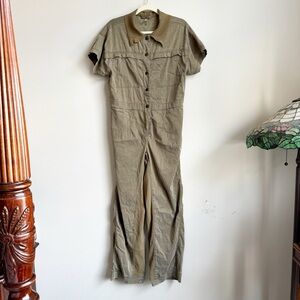 Free People Movement Utility Jumpsuit XS Khaki